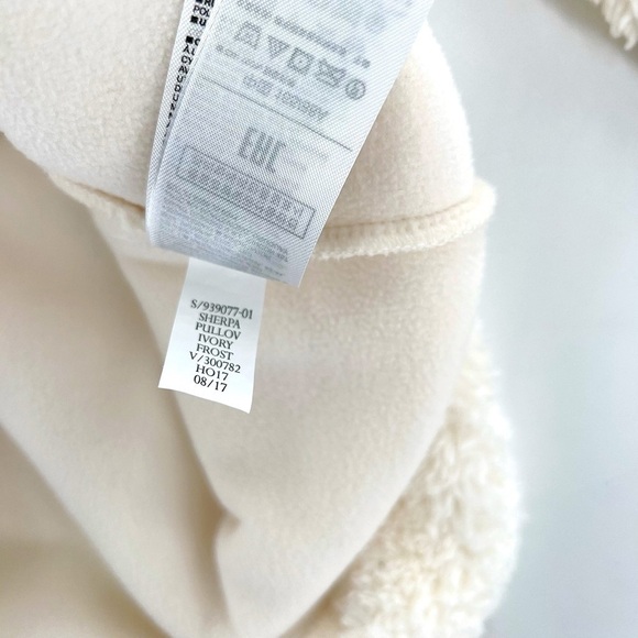 Gap Body Sherpa Mock Neck Ivory Pullover Size S/P - Picture 9 of 13